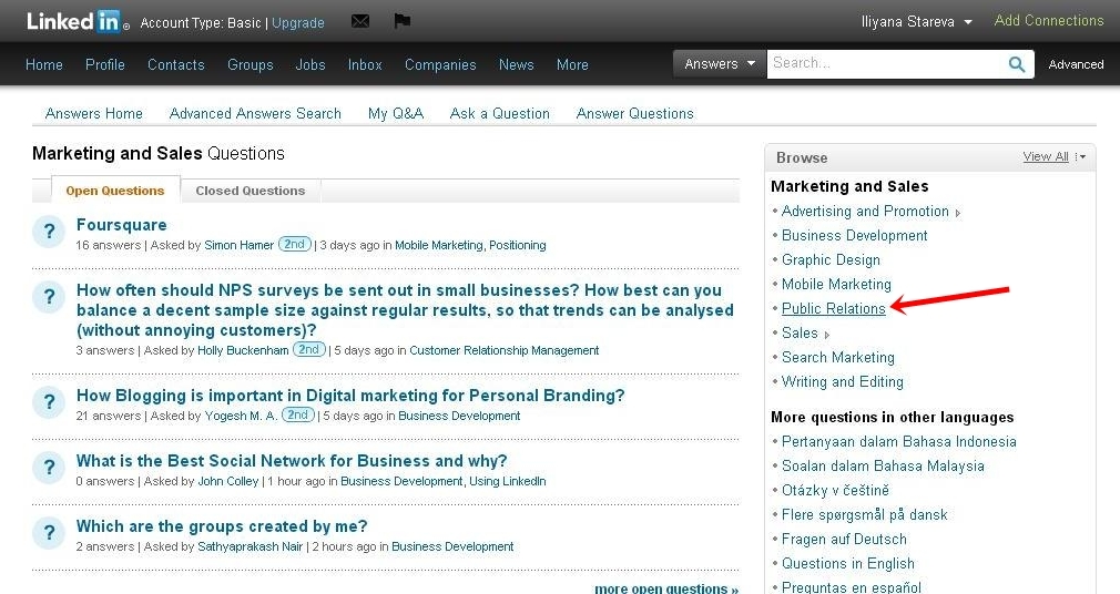 LinkedIn answers public relations