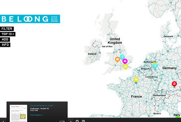 BELOONG interactive map with blogs