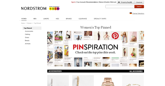 Most Pinned for Women on Nordstrom's online shop