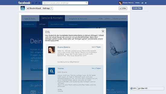 o2 Germany bad customer service on social media 1