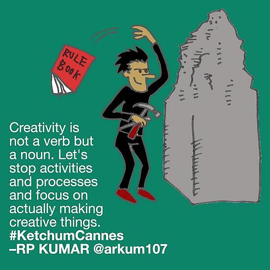 Creativity is not a verb, it's a noun