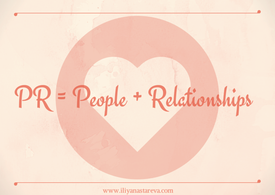 PR stands for People and Relationships