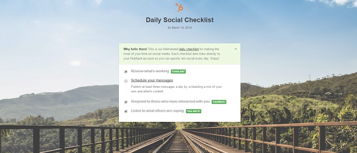 checklistmanagesocialmediain20minutesaday