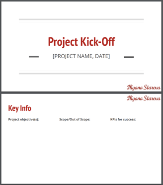 project kick-off template iliyana stareva