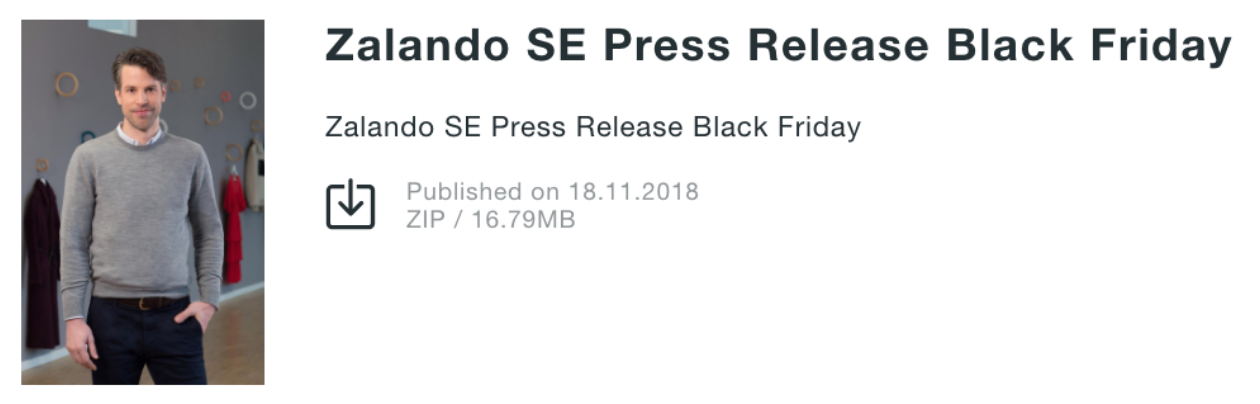 zalando press release 